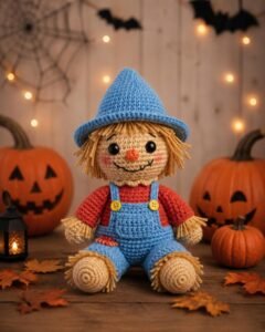 Scarecrow Crochet Pattern PDF, Amigurumi Scarecrow Doll Pattern, Fall Crochet Pattern, Scarecrow Doll Tutorial, Halloween Crochet - Gallery Image 1