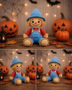 Scarecrow Crochet Pattern PDF, Amigurumi Scarecrow Doll Pattern, Fall Crochet Pattern, Scarecrow Doll Tutorial, Halloween Crochet - Gallery Image 1