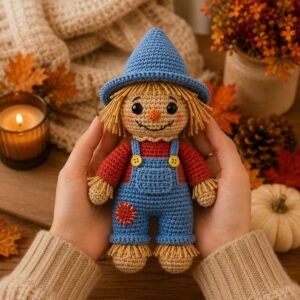 Scarecrow Crochet Pattern PDF, Amigurumi Scarecrow Doll Pattern, Fall Crochet Pattern, Scarecrow Doll Tutorial, Halloween Crochet - Gallery Image 1