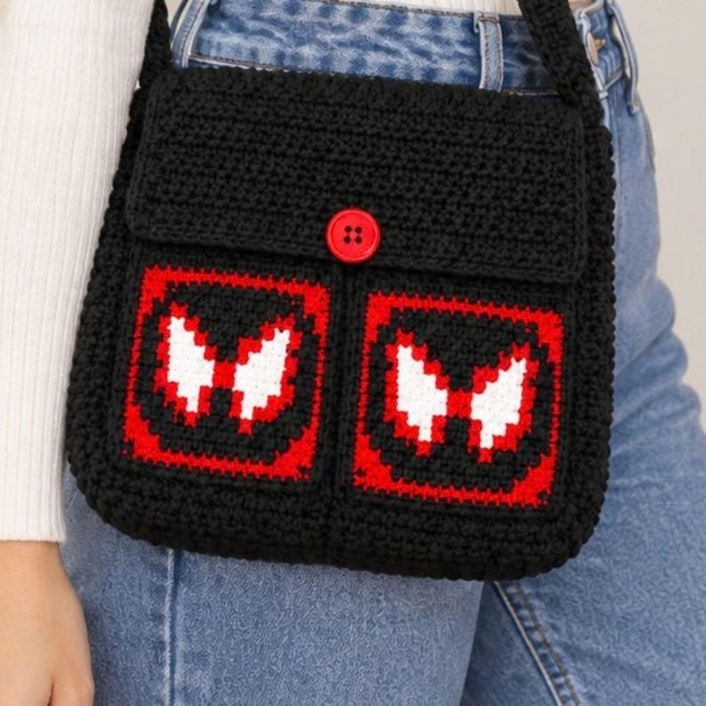 Spider Messenger Bag Crochet Pattern PDF, Granny Square Crossbody, Spider Purse Tutorial, Instant Download